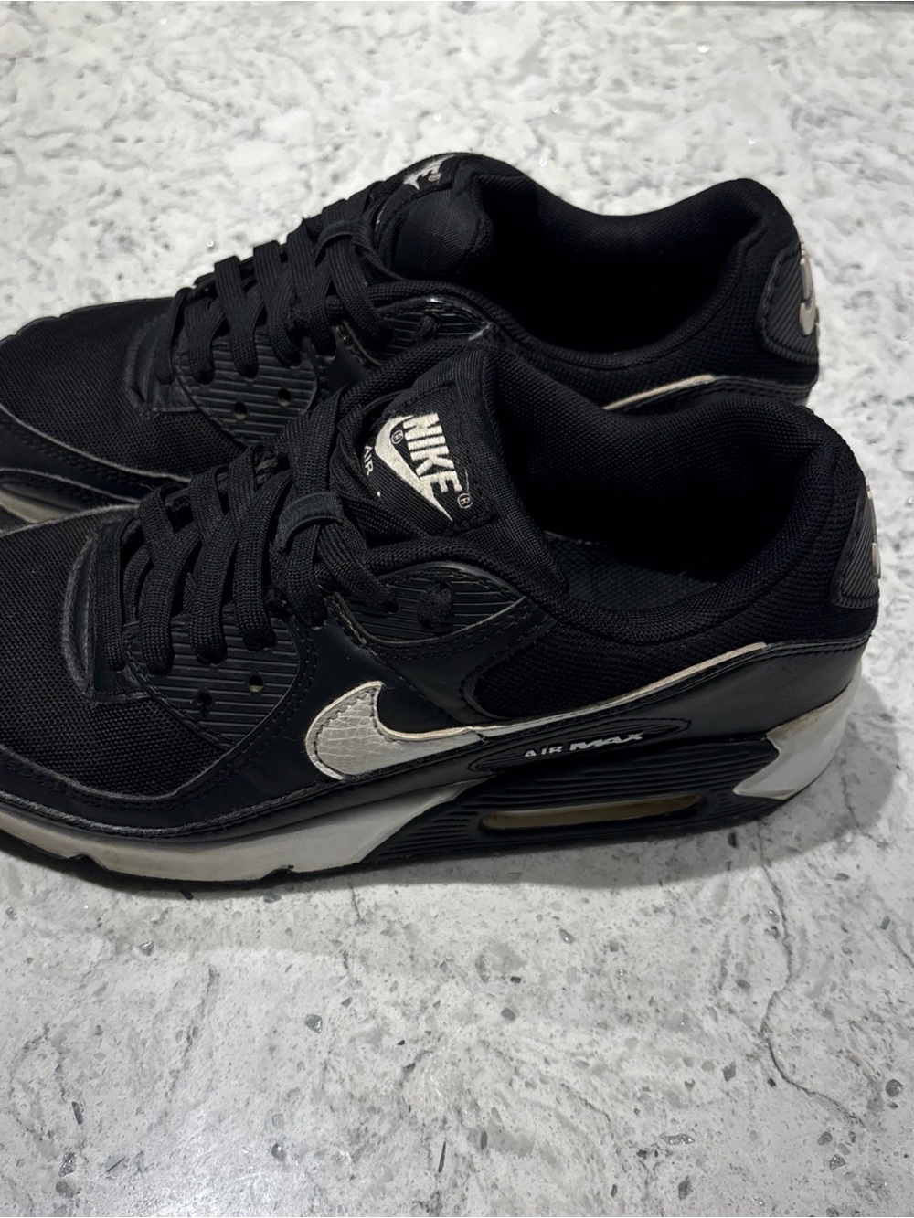 Nike Black and White Air Max 90 Sneakers - Picture 5 of 5